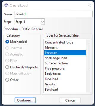 Hydrostatic Pressure in Abaqus